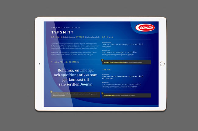 Barilla Foodservice guidelines