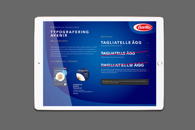 Barilla Foodservice guidelines