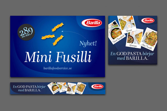 Olika banners för Barilla Foodservice