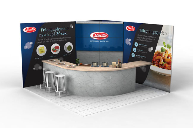 Mässmonter för Barilla Foodservice